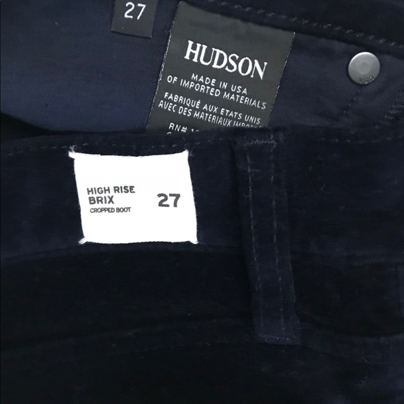NEW Hudson Women’s Brix Velvet Cropped Pants - Picture 7 of 8
